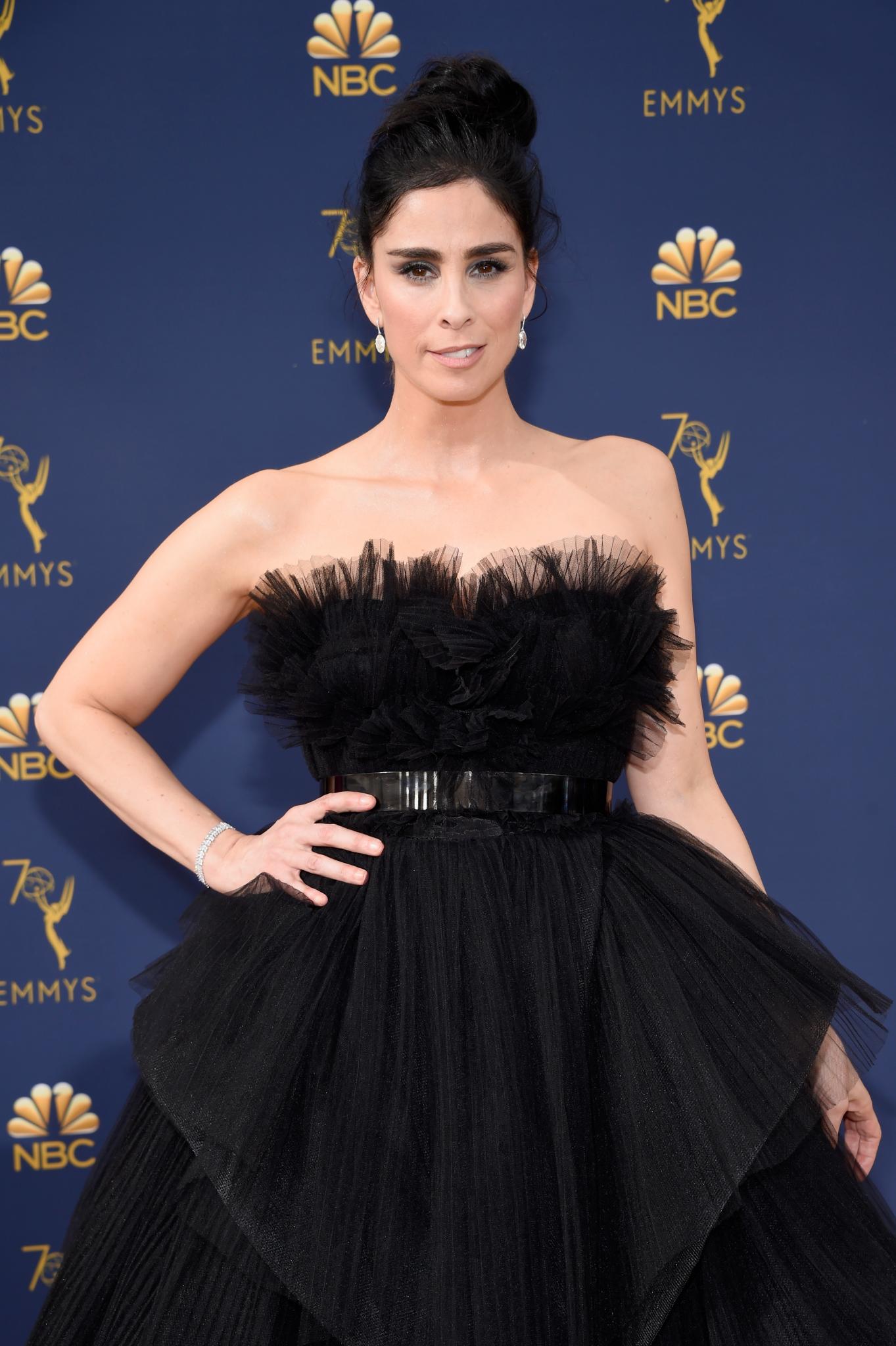 A night to remember Sarah Silverman In A GL Custom Dress at the 70th