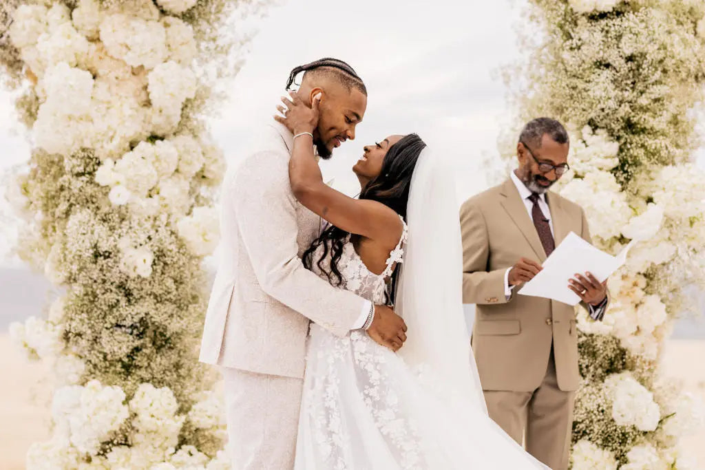 Gold Medalist Simone Biles Ties The Knot in Four Galia Lahav Wedding D